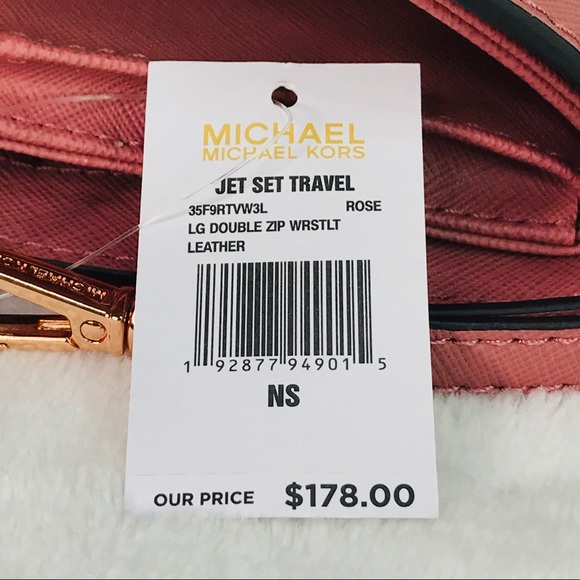 Michael Kors Jet Set Travel Double Zip Wristlet - Picture 8 of 8